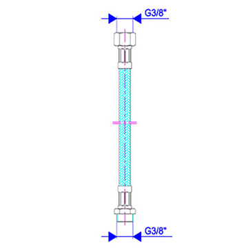 Slika Brinoks fleksibilno crevo 3/8-3/8 muško-žensko 200 mm