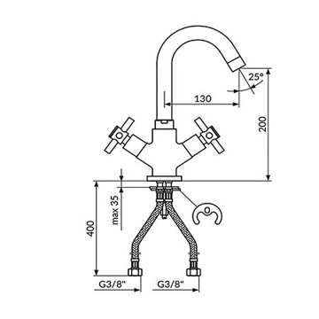 Slika Baterija XO za lavabo XO30101