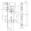 Slika Brava Titan za drvena vrata 802/40-90 kljuc (65  mm)