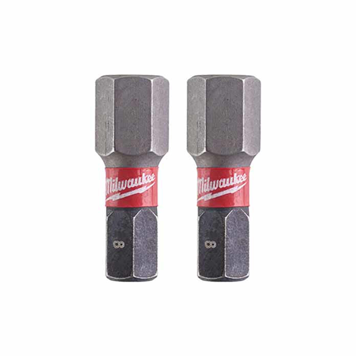 Slika Milwaukee bitsevi udarni HEX 8 x 25mm 1/4" 2 kom 4932430898