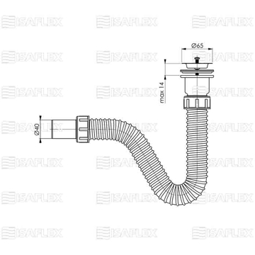 Slika Sifon za jednodelnu sudoperu ISAFLEX (2202)