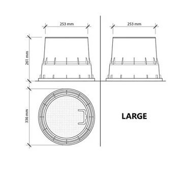 Slika Plastična šahta Large Ø 336 x 261 mm za navodnjavanj