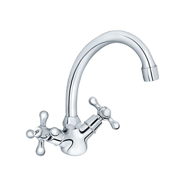 Slika Baterija NOSTALGIJA za sudoperu i lavabo izliv 130 mm dvoručna N23013