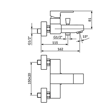 Slika Baterija za kadu QUADRO JQ33101