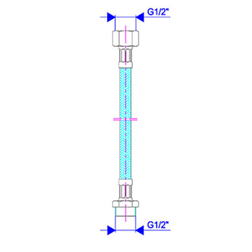 Slika Brinoks fleksibilno crevo 1/2-1/2 muško-žensko 300 mm