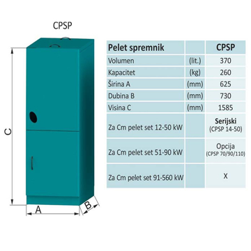 Picture of Rezervoar za PELET CPSP 14-50 370 Lit.