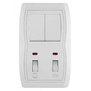 Vertikalni indikator za kupatilo Status sa serijskom sklopkom bele boje