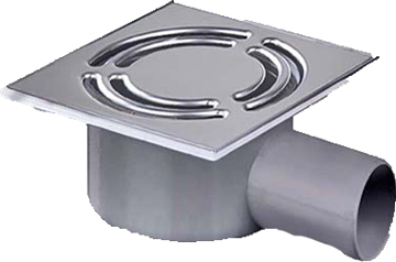 Slika Kanalizacioni slivnik Ø50 mm horizontalni TPS100 inox rešetka