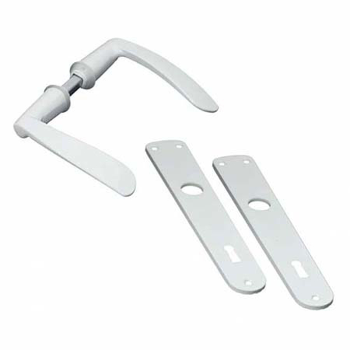 Slika Kvaka za drvena vrata PVC crna set sa štitnicima