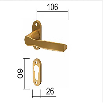 Slika Kvaka rozeta za metalna vrata KLEK F4 cilindar(0101577)