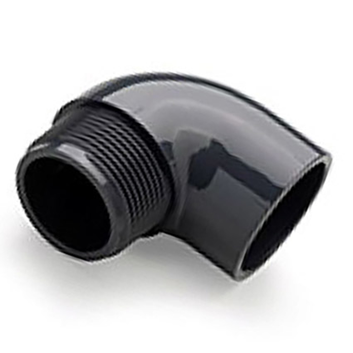 PVC-U bos koleno 90 stepeni 50 mm x 2 inča sa spoljnim navojem za cevne sisteme