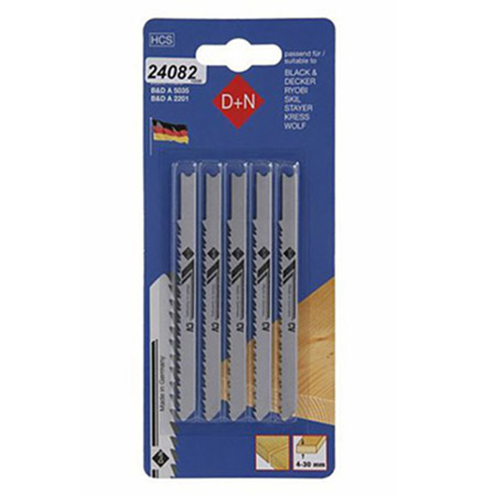 Slika List ubodne testere za drvo HCS 75 mm B&D set 5 kom FESTA 24082