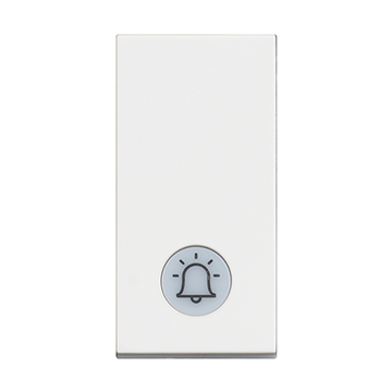 Slika Bticino Classia taster 1M 10A osvetljen LED 230V simbol zvona beli RW4042