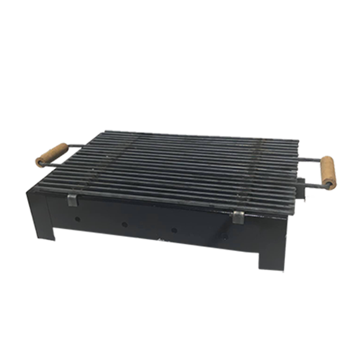 Metalna skara za roštilj dimenzija 40x26 cm sa nogicama i čeličnim rešetkama