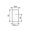 Slika Ukrasna kapa ventila 1/2" PVC PKA24B