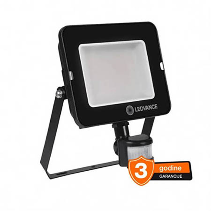 Slika LED reflektor COMPACKT Flood sa senzorom 50W 4000K 5000lm IP65 crni