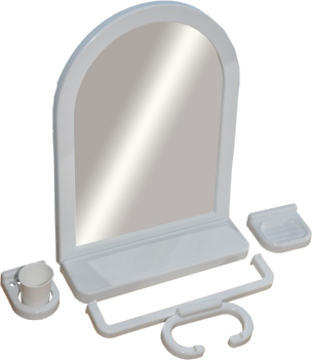 Slika Ogledalo-set PVC belo