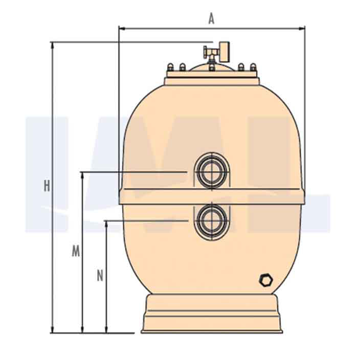 Slika Bazenski filter IML Lisboa Ø680 mm 18 m³/h