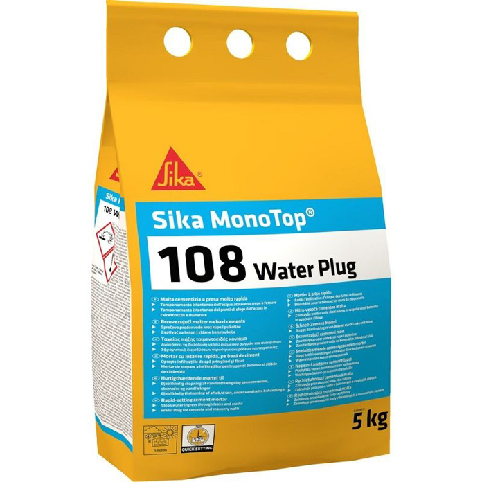 Slika Sika Monotop108 Water plug - Malter za zaustavljanje prodora vode 5kg