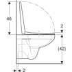 Slika WC šolja Rimfree Geberit Selnova Square sa daskom 501.961.00.1