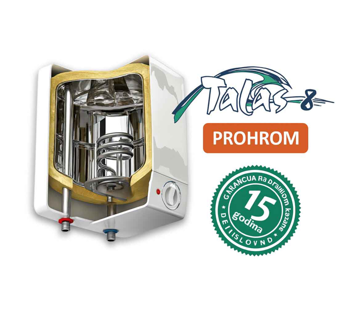 Slika Bojler ELIT Talas 8N prelivni INOX 8L niska montaža