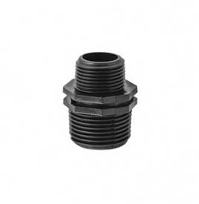 Plastični nipl sa redukcijom 1" na 3/4" za povezivanje vodovodnih fitinga