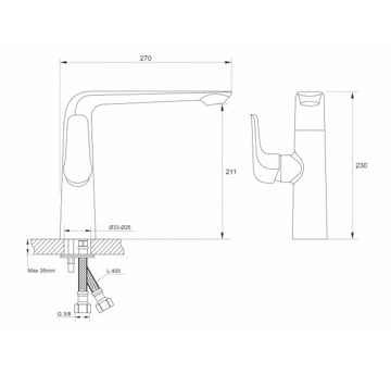 Slika Baterija za sudoperu Minotti Stela 2419 mat crna
