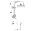 Slika Konzola tuša komplet PUTKQUAD