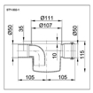 Slika Podni sifon sa gumom 2 kraka STY-502-1