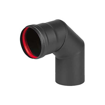 Dimno koleno za pelet Ø120 mm pod uglom 90 stepeni sa gumicom