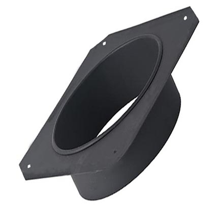 Slika Dimna štucna rozetna Ø 130 mm crna