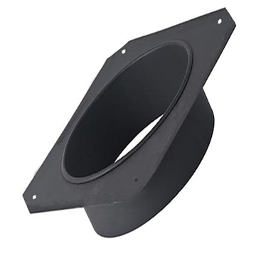 Slika Dimna štucna rozetna Ø 160 mm crna