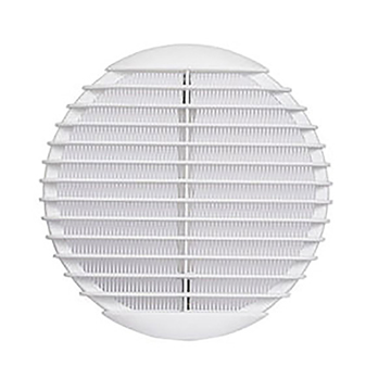 Okrugla PVC ventilaciona rešetka  sa oprugom i zaštitnom mrežicom protiv insekata