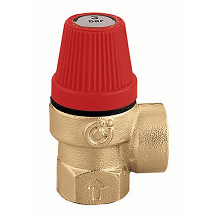 Sigurnosni ventil CALEFFI 311 1/2 UN podešen na 6 bar za sisteme grejanja