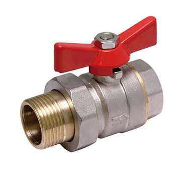 Slika Kugla ventil 1" DN25 sa leptirom i holenderom KRAFTER