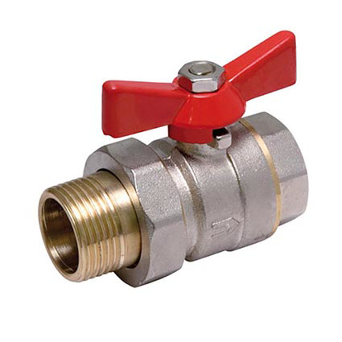 Slika Kugla ventil 1" DN25 sa leptirom i holenderom KRAFTER