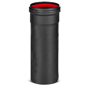 Crna dimna cev za pelet prečnika Ø120 mm i dužine 250 mm sa silikonskom gumicom