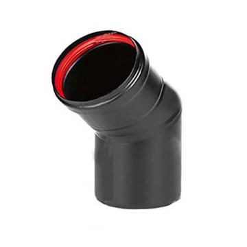 Dimno koleno za pelet Ø120 mm pod uglom 45 stepeni sa gumicom