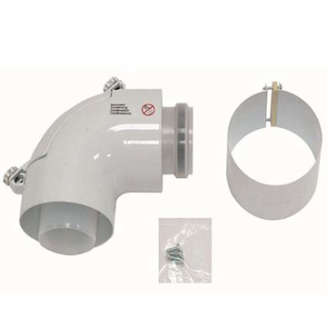 Vaillant koncentrično dimovodno koleno Ø60/100 mm pod uglom od 90° za kondenzacioni kotao
