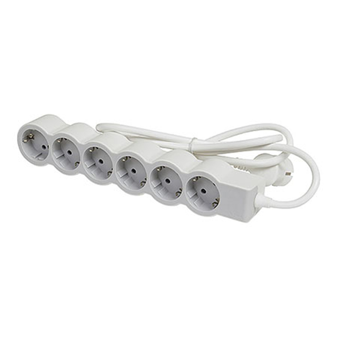 Slika Produžni kabl sa 6 utičnica STD 6×2P+E 1.5 m beli Legrand 694557