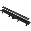 Slika Tuš kanalica APZ10 BLACK 650 mm crna mat sa perforiranom rešetkom Alca