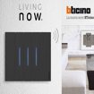 Slika BTicino Living Now maska LIGH 2M crna KG01M2A