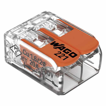 Slika WAGO 221-412 klema sa polugom 2P 0,2–4 mm² 32A 450V