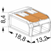 Slika WAGO 221-412 klema sa polugom 2P 0,2–4 mm² 32A 450V
