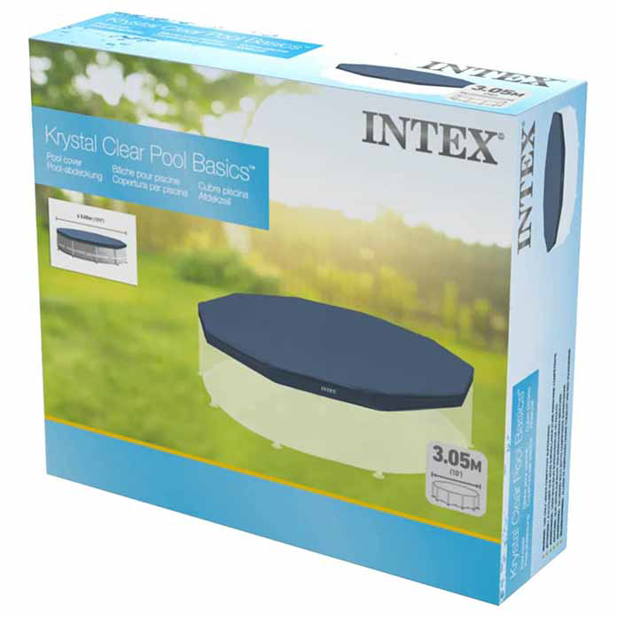 Intex pokrivač za bazen 305 cm sa metalnom konstrukcijom koji štiti od prljavštine