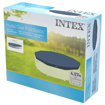 Intex pokrivač za bazen 457 cm sa metalnom konstrukcijom koji štiti vodu od prljavštine
