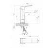 Slika Baterija za lavabo Minotti Quadra New 1512B mat crna