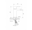 Slika Baterija za bide Minotti Stela 2416 mat crna