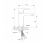 Slika Baterija za lavabo Minotti Stela 2412 mat crna