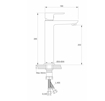 Slika Baterija za lavabo visoka Minotti Stela 2422 mat crna